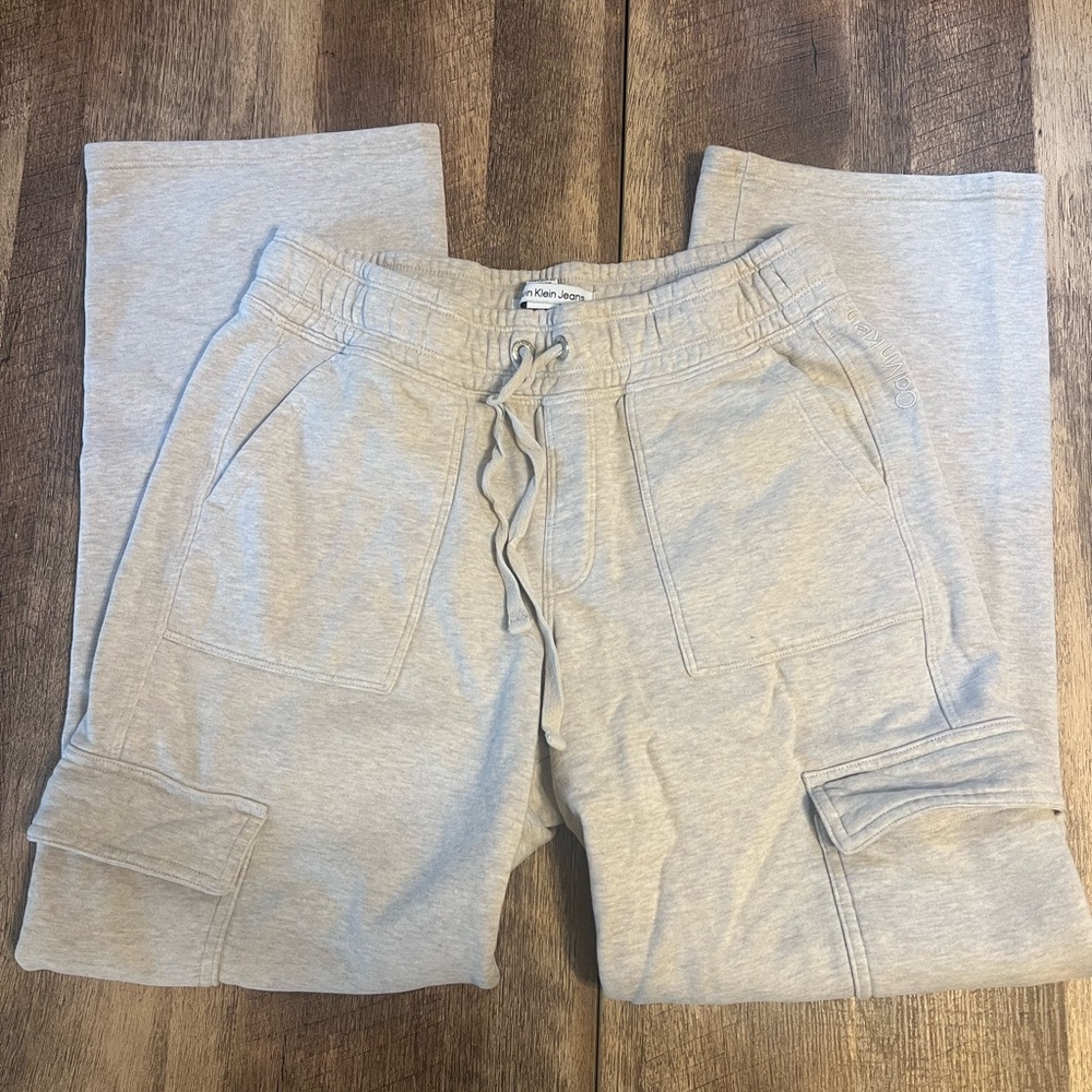 Calvin Klein Cream Cargo Sweatpants